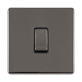Eurolite Switches Black Nickel Concealed 3mm 1 Gang 10Amp 2Way Switch - Black Nickel
