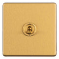 Eurolite Switches Satin Brass Concealed 3mm 1 Gang 2 Way Toggle Switch - Satin Brass