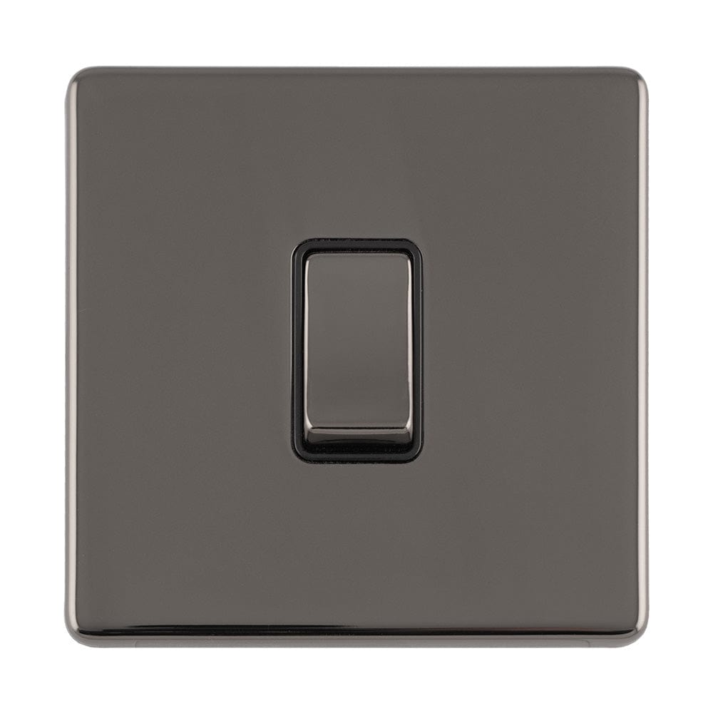Eurolite Switches Black Nickel Concealed 3mm 1 Gang Intermediate Switch - Black Nickel