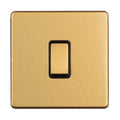 Eurolite Switches Satin Brass Concealed 3mm 1 Gang Intermediate Switch - Satin Brass