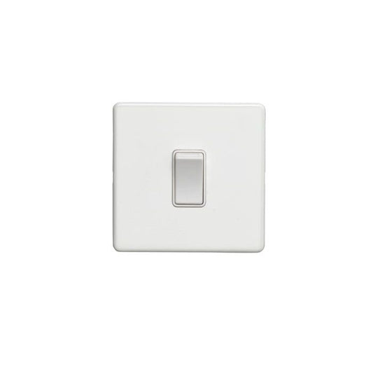 Eurolite Switches Matt White Concealed 3mm 1 Gang Switch - Matt White