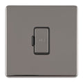 Eurolite Switches Black Nickel Concealed 3mm 13Amp Unswitched Fuse Spur - Black Nickel