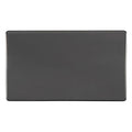 Eurolite Switches Black Nickel Concealed 3mm Double Blank Plate - Black Nickel