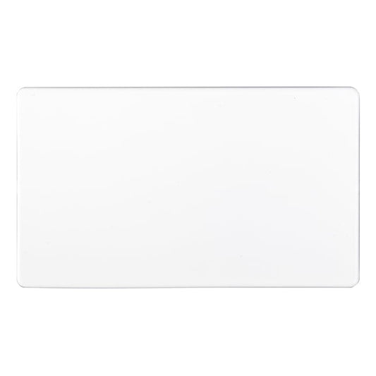Eurolite Switches Matt White Concealed 3mm Double Blank Plate - Matt White