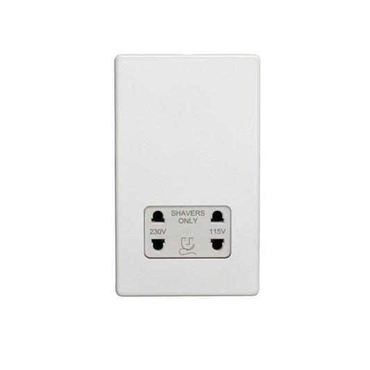 Eurolite Plug Sockets Matt White Concealed 3mm Shaver Socket - Matt White