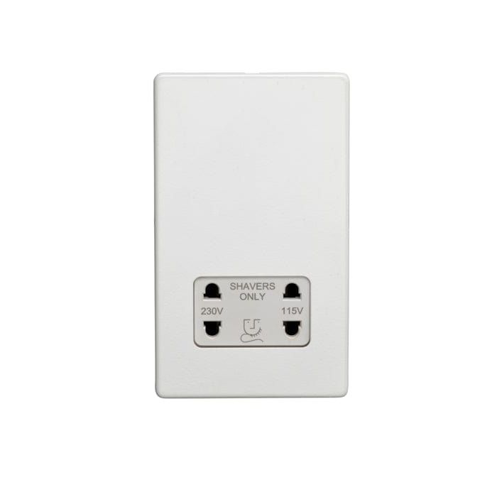 Eurolite Plug Sockets Matt White Concealed 3mm Shaver Socket - Matt White