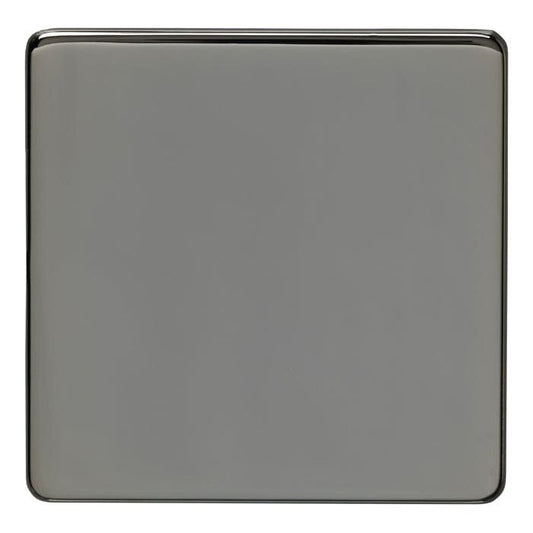 Eurolite Switches Black Nickel Concealed 3mm Single Blank Plate - Black Nickel