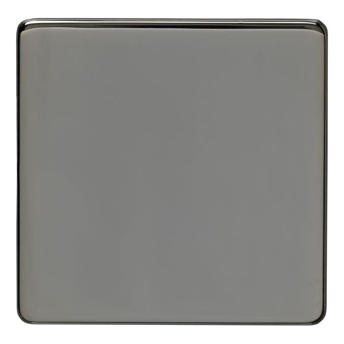 Eurolite Switches Black Nickel Concealed 3mm Single Blank Plate - Black Nickel