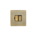 Eurolite Switches Antique Brass Concealed 3mm Switched Fuse Spur - Antique Brass