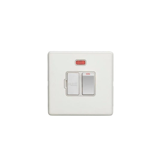 Eurolite Switches Matt White Concealed 3mm Switched Fuse Spur - Matt White