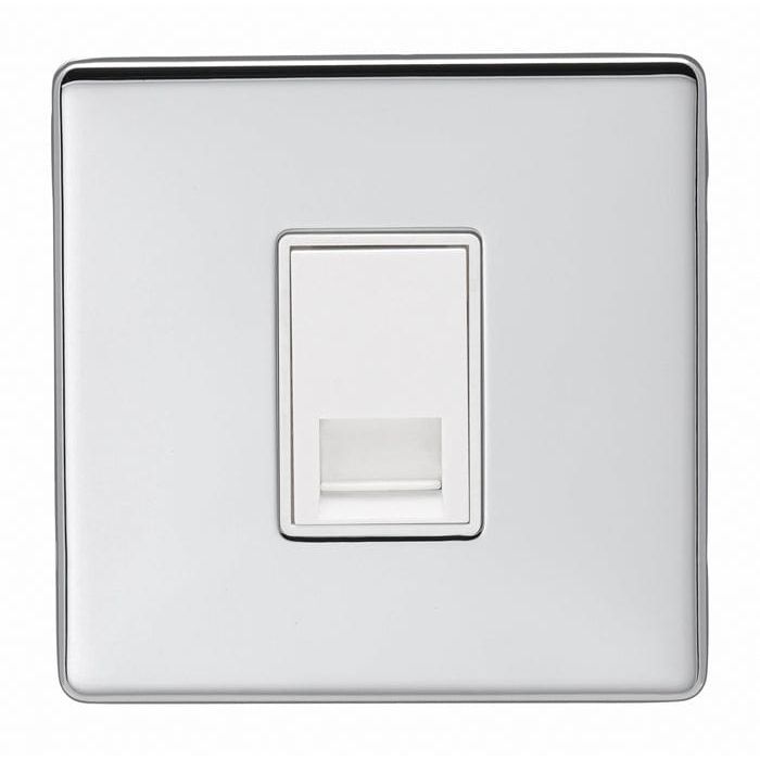 Eurolite Switches Polished Chrome Concealed 3mm Telephone Slave - Polished Chrome