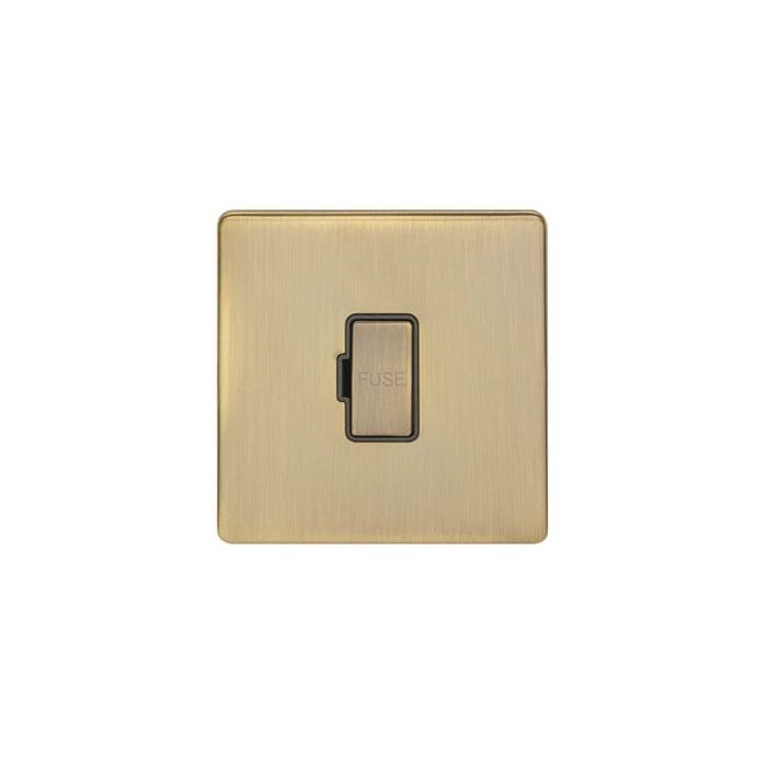 Eurolite Switches Antique Brass Concealed 3mm Unswitched Fuse Spur - Antique Brass