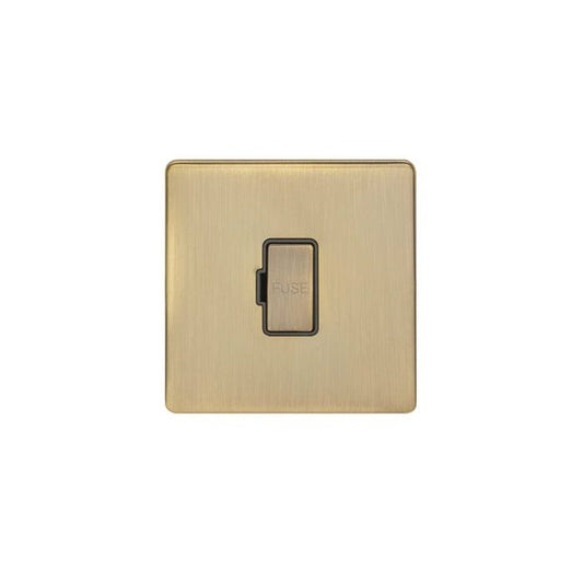 Eurolite Switches Antique Brass Concealed 3mm Unswitched Fuse Spur - Antique Brass