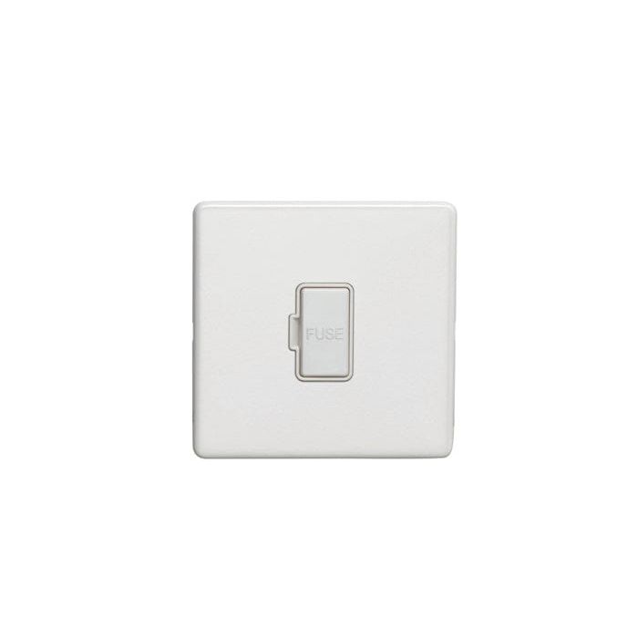 Eurolite Switches Matt White Concealed 3mm Unswitched Fuse Spur - Matt White