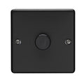Eurolite Switches Matt Black Enhance Decorative 1 Gang Dimmer - Matt Black