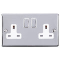 Eurolite Plug Sockets Polished Chrome Enhance Decorative 2 Gang Socket - Polished Chrome