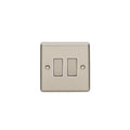 Eurolite Switches Satin Stainless Enhance Decorative 2 Gang Switch - Satin Stainless