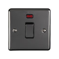 Eurolite Switches Black Nickel Enhance Decorative 20Amp Switch With Neon Indicator - Black Nickel
