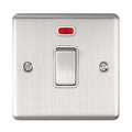 Eurolite Switches Satin Stainless Enhance Decorative 20Amp Switch With Neon Indicator - Satin Stainless