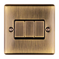 Eurolite Switches Antique Enhance Decorative 3 Gang Switch - Antique