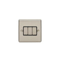 Eurolite Switches Satin Stainless Enhance Decorative 3 Gang Switch - Satin Stainless