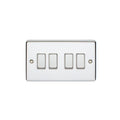 Eurolite Switches Polished Chrome Enhance Decorative 4 Gang Switch - Polished Chrome