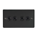 Eurolite Switches Matt Black Enhance Decorative 4 Gang Toggle Switch - Matt Black