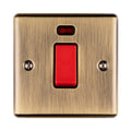 Eurolite Switches Antique Enhance Decorative 45Amp Switch With Neon Indicator - Antique