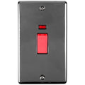 Eurolite Switches Black Nickel Enhance Decorative 45Amp Switch With Neon Indicator - Black Nickel