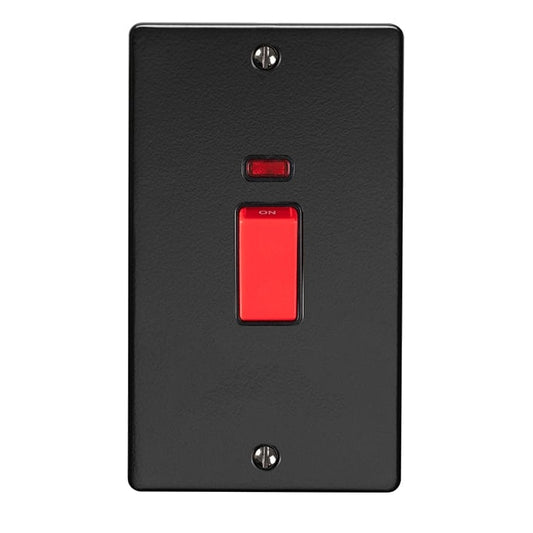 Eurolite Switches Matt Black Enhance Decorative 45Amp Switch With Neon Indicator - Matt Black
