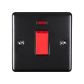 Eurolite Switches Matt Black Enhance Decorative 45Amp Switch With Neon Indicator - Matt Black