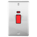 Eurolite Switches Satin Stainless Enhance Decorative 45Amp Switch With Neon Indicator - Satin Stainless