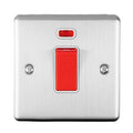 Eurolite Switches Satin Stainless Enhance Decorative 45Amp Switch With Neon Indicator - Satin Stainless