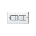 Eurolite Switches Polished Chrome Enhance Decorative 6 Gang Switch - Polished Chrome