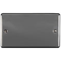 Eurolite Switches Black Nickel Enhance Decorative Double Blank Plate - Black Nickel