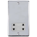 Eurolite Plug Sockets Polished Chrome Enhance Decorative Shaver Socket - Polished Chrome