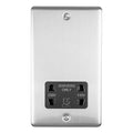 Eurolite Plug Sockets Satin Stainless Enhance Decorative Shaver Socket - Satin Stainless