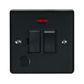 Eurolite Switches Matt Black Enhance Decorative Switched Fuse Spur With Flex Outlet - Matt Black
