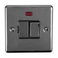 Eurolite Switches Black Nickel Enhance Decorative Switched Fuse Spur With Neon Indicator - Black Nickel