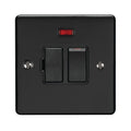 Eurolite Switches Matt Black Enhance Decorative Switched Fuse Spur With Neon Indicator - Matt Black
