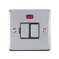 Eurolite Switches Polished Chrome Enhance Decorative Switched Fuse Spur With Neon Indicator - Polished Chrome