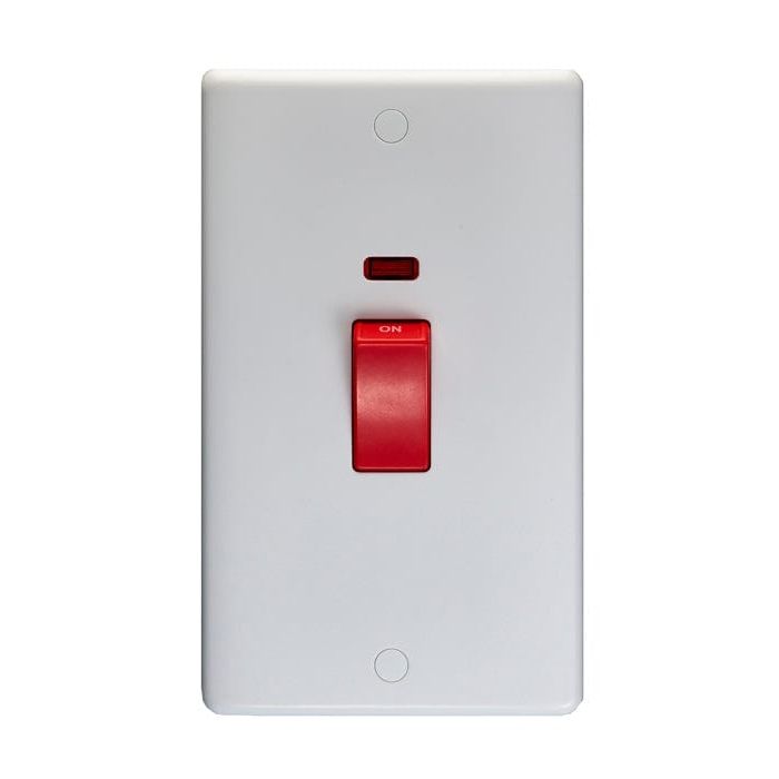 Eurolite Switches White Enhance White Plastic 45Amp Switch With Neon Indicator - White