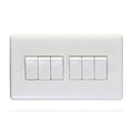 Eurolite Switches White Enhance White Plastic 6 Gang Switch - White