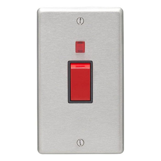 Eurolite Switches Satin Stainless Steel Stainless steel 45Amp Switch With Neon Indicator - Satin Stainless Steel