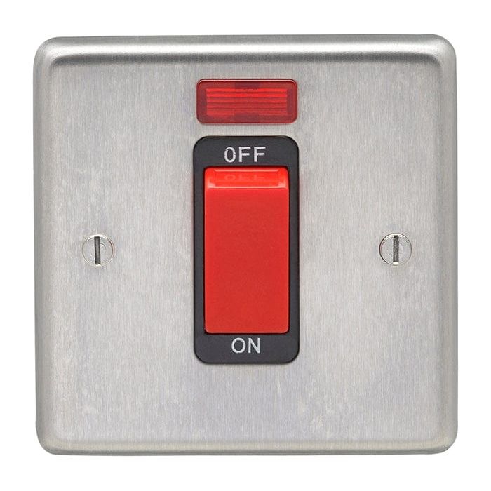 Eurolite Switches Satin Stainless Steel Stainless steel 45Amp Switch With Neon Indicator - Satin Stainless Steel