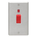 Eurolite Switches Satin Stainless Steel Stainless steel 45Amp Switch With Neon Indicator - Satin Stainless Steel