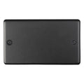 Eurolite Switches Matt Black Stainless steel Double Blank Plate - Matt Black