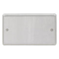 Eurolite Switches Satin Stainless Steel Stainless steel Double Blank Plate - Satin Stainless Steel