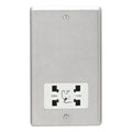 Eurolite Plug Sockets Satin Stainless Steel Stainless steel Shaver Socket - Satin Stainless Steel