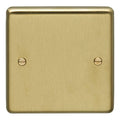 Eurolite Switches Satin Brass Stainless steel Single Blank Plate - Satin Brass